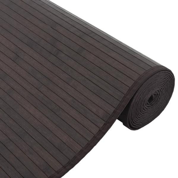 Tummanruskea matto suorakaide Gemaladin 80x1000cm (bambu)