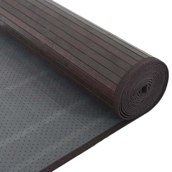 Tummanruskea matto suorakaide Gemaladin 80x1000cm (bambu)