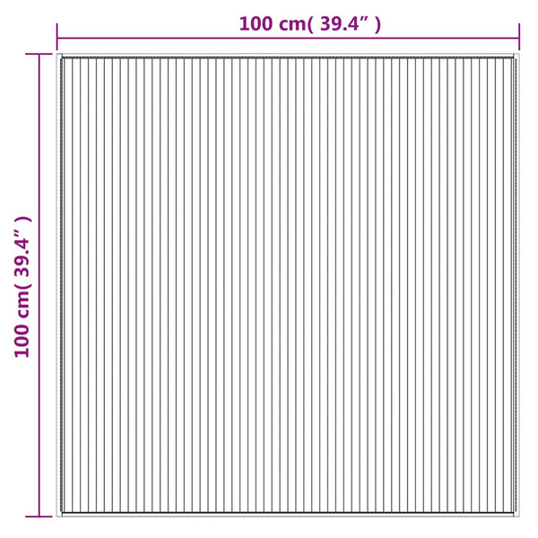 Harmaa matto neliö Gemaladin 100x100cm (bambu)