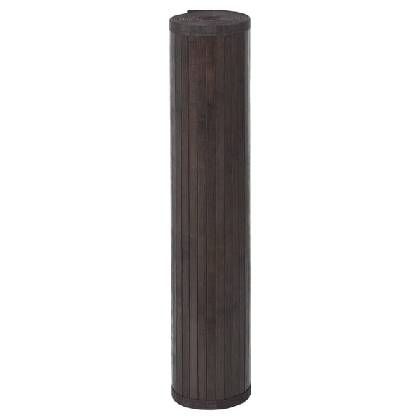 Tummanruskea matto neliö Gemaladin 100x100cm (bambu)