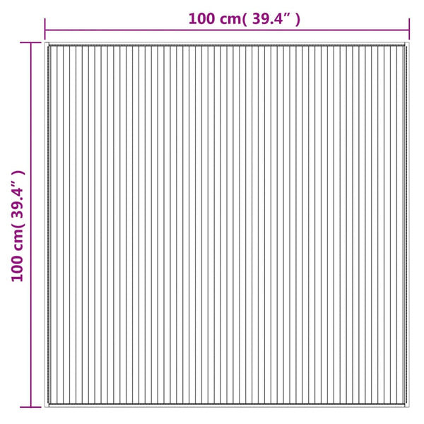 Tummanruskea matto neliö Gemaladin 100x100cm (bambu)