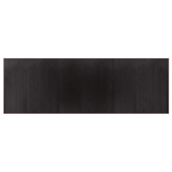 Tummanruskea matto suorakaide Gemaladin 100x300cm (bambu)