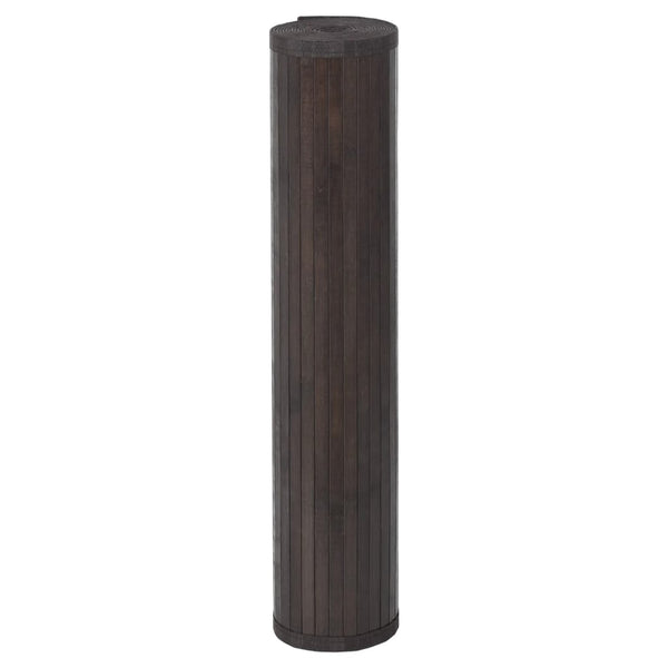 Tummanruskea matto suorakaide Gemaladin 100x300cm (bambu)