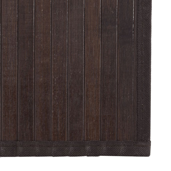 Tummanruskea matto suorakaide Gemaladin 100x300cm (bambu)