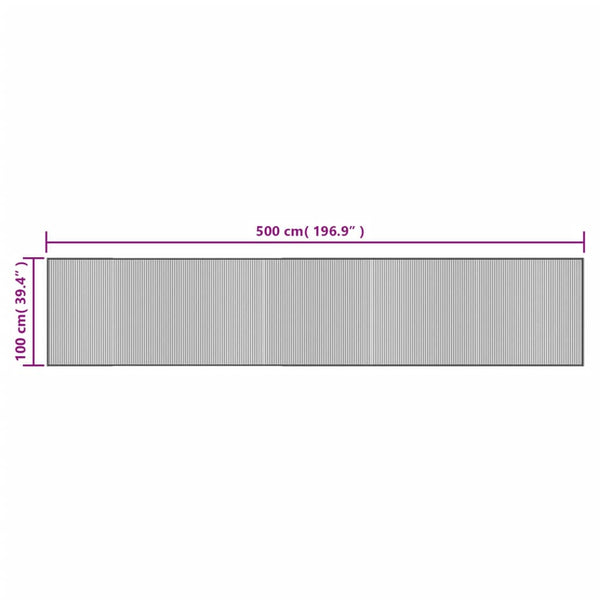 Musta matto suorakaide Gemaladin 100x500cm (bambu)