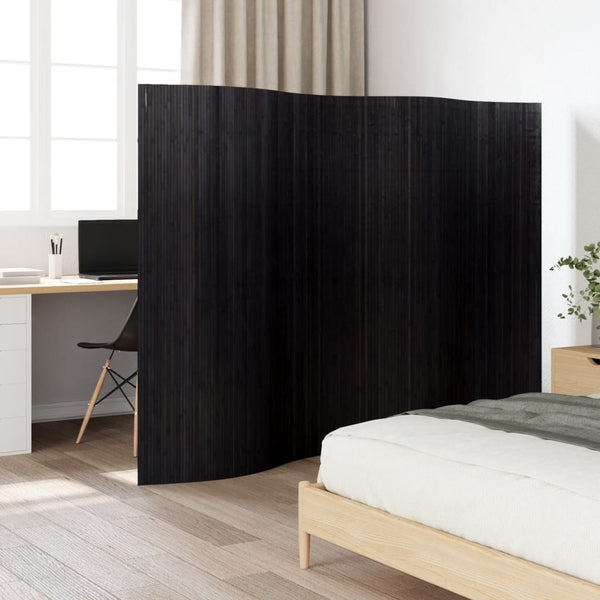Schwarzer Raumteiler Iuliska 165x250cm (Bambus)