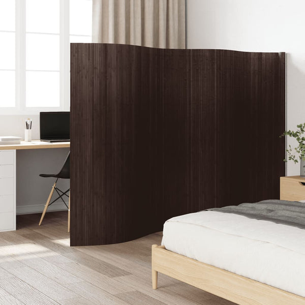 Dunkelbrauner Raumteiler Iuliska 165x400cm (Bambus)