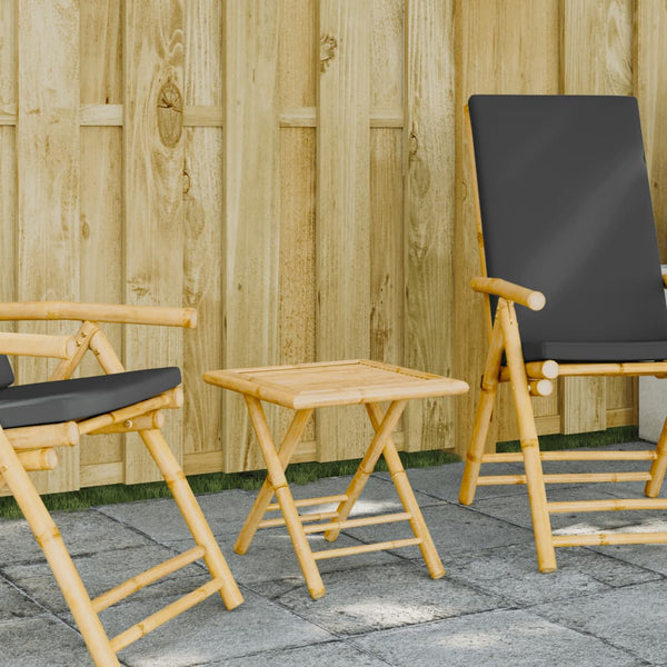 Klappbarer Gartentisch Vorela 45x45x45cm (Bambus)