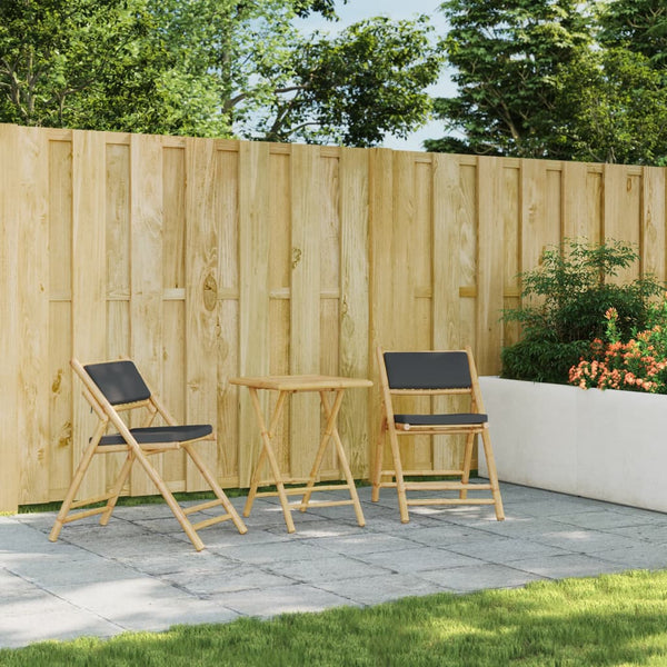 Klappbarer Gartentisch Vorela 55x55x75cm (Bambus)