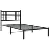Schwarzes Metallbettgestell mit Kopfteil Pag 90x200cm