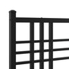 Schwarzes Metallbettgestell mit Kopfteil Pag 90x200cm