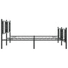 Schwarzes Metallbettgestell mit Kopfteil Pag 183x213cm
