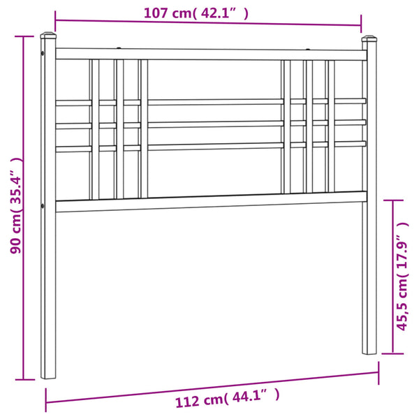 Weißes Metallbettkopfteil Marcelona 107 cm