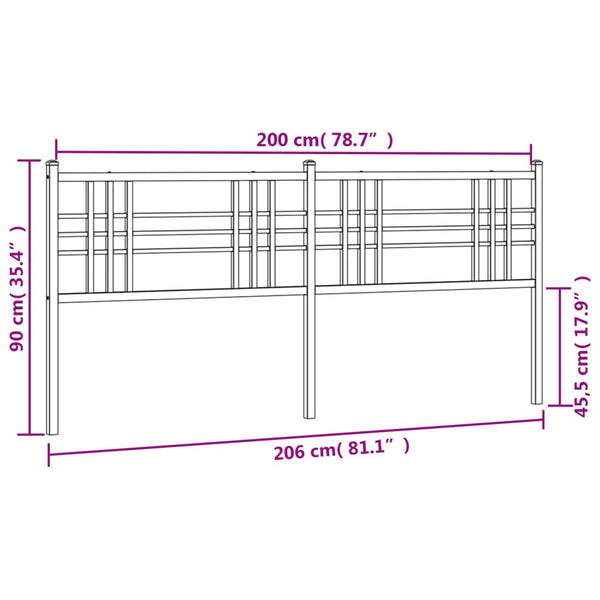 Weißes Metallkopfteil Marcelona 200 cm