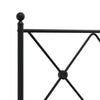 Schwarzes Metallbettgestell mit Kopfteil Alfred 75x190cm