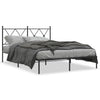 Schwarzes Metallbettgestell mit Kopfteil Alfred 135x190cm