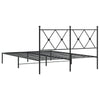 Schwarzes Metallbettgestell mit Kopfteil Alfred 135x190cm