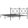 Schwarzes Metallbettgestell mit Kopfteil Alfred 160x200cm
