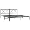 Schwarzes Metallbettgestell mit Kopfteil Alfred 183x213cm