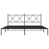 Schwarzes Metallbettgestell mit Kopfteil Alfred 183x213cm