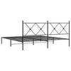 Schwarzes Metallbettgestell mit Kopfteil Alfred 183x213cm