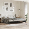 Schwarzes Metallbettgestell mit Kopfteil Alfred 183x213cm