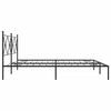 Schwarzes Metallbettgestell mit Kopfteil Alfred 193x203cm