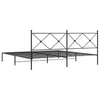 Schwarzes Metallbettgestell mit Kopfteil Alfred 193x203cm