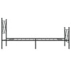 Schwarzes Metallbettgestell mit Kopfteil Alfred 80x200cm