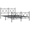 Schwarzes Metallbettgestell mit Kopfteil Alfred 140x200cm