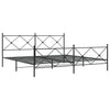 Schwarzer Metallbettrahmen mit Kopfteil Alfred 193x203cm