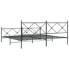 Schwarzer Metallbettrahmen mit Kopfteil Alfred 193x203cm