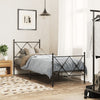 Schwarzes Metallkopfteil Afanasi 75cm