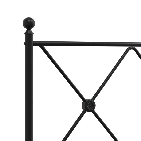 Schwarzes Metallkopfteil Afanasi 75cm