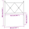 Schwarzes Metallkopfteil Afanasi 75cm