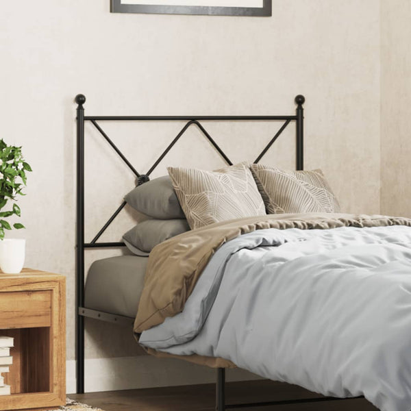 Schwarzes Metallkopfteil Afanasi 75cm