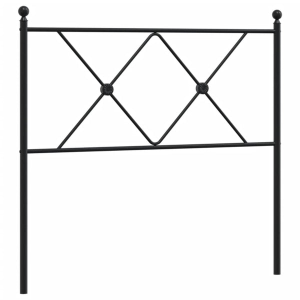 Schwarzes Metallkopfteil Afanasi 90cm