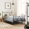 Schwarzes Metallkopfteil Afanasi 90cm