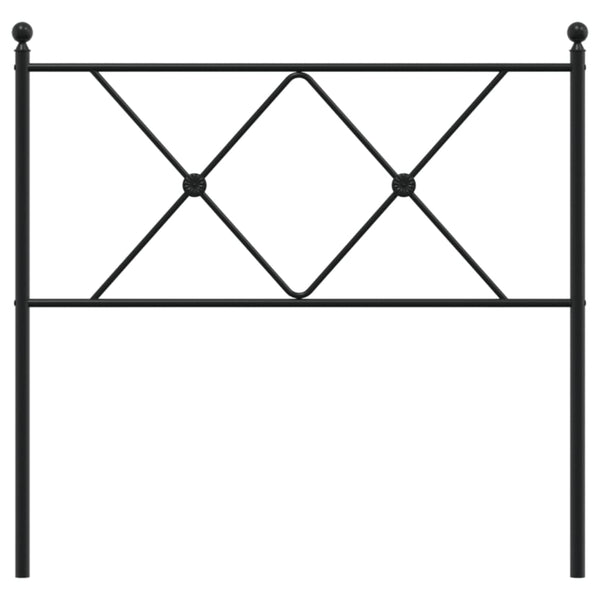 Schwarzes Metallkopfteil Afanasi 90cm