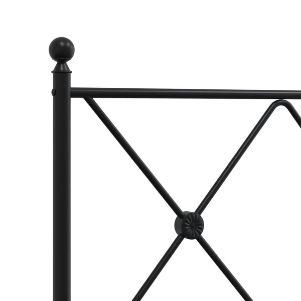 Schwarzes Metallkopfteil Afanasi 90cm