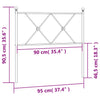 Schwarzes Metallkopfteil Afanasi 90cm