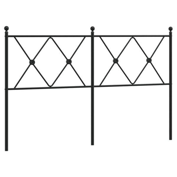 Schwarzes Metallkopfteil Afanasi 137 cm