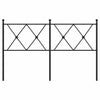 Schwarzes Metallkopfteil Afanasi 137 cm