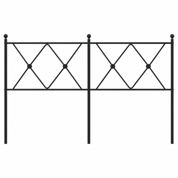 Schwarzes Metallkopfteil Afanasi 137 cm