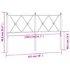 Schwarzes Metallkopfteil Afanasi 137 cm