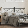 Schwarzes Metallkopfteil Afanasi 137 cm