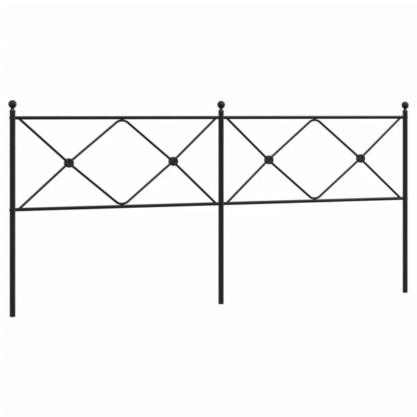 Schwarzes Metallkopfteil Afanasi 200cm
