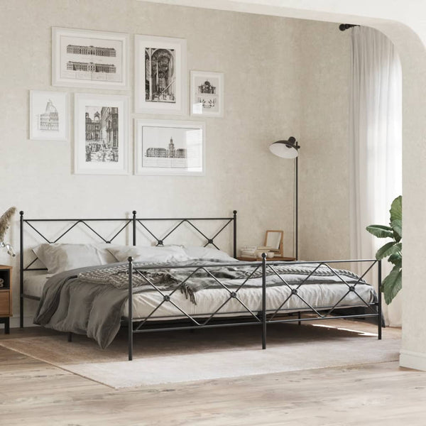 Schwarzes Metallkopfteil Afanasi 200cm