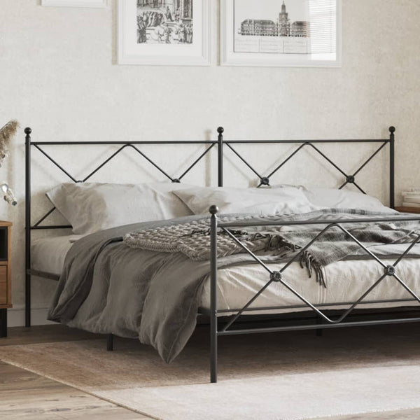 Schwarzes Metallkopfteil Afanasi 200cm