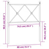 Weißes Metallkopfteil Afanasi 75cm